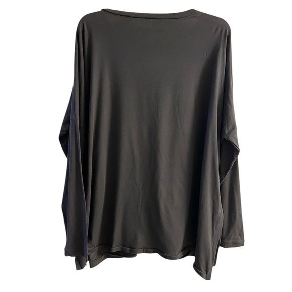 Elm Design greenish grey crewneck Jersey top oversized lagenlook Large NWT - Picture 3 of 9